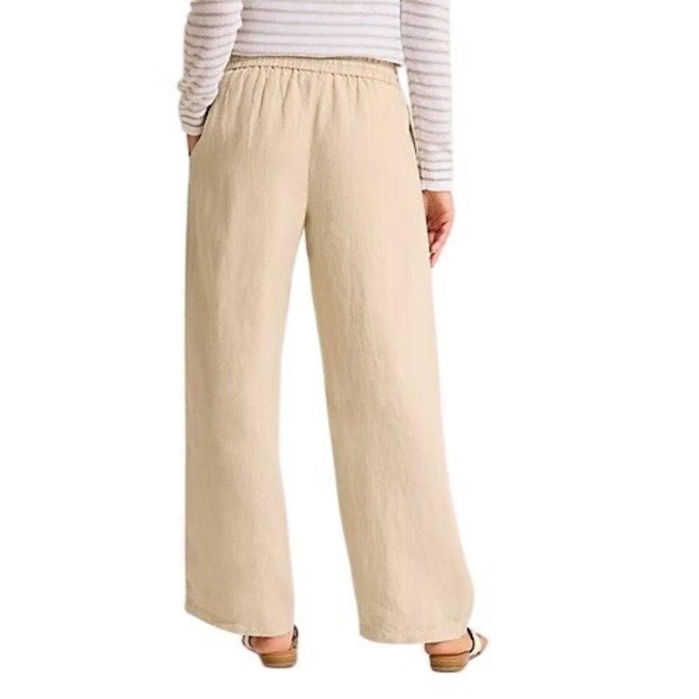 Tommy Bahama 100% Linen Pull On Pants Womens Medium Natural Tan Pockets Summer - Picture 3 of 14